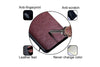Close-up of textured PU leather iPhone case with a refined business-style finish