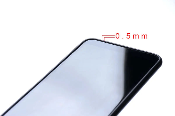 Side view of leather iPhone case showing the slim fit and edge coverage