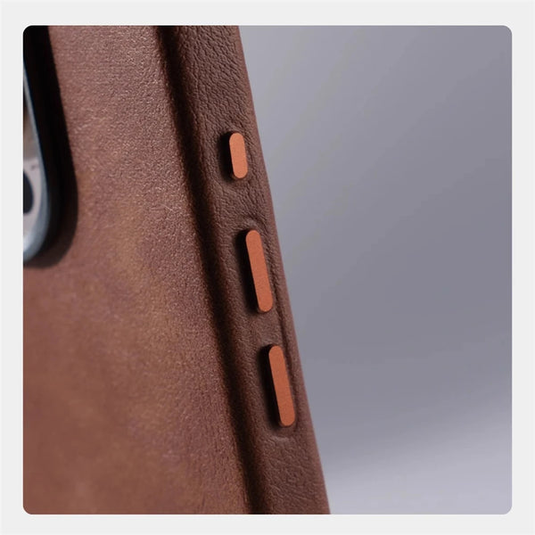 Classic Leather Magnetic Case – Premium Finish | iPhone 16 Pro Max