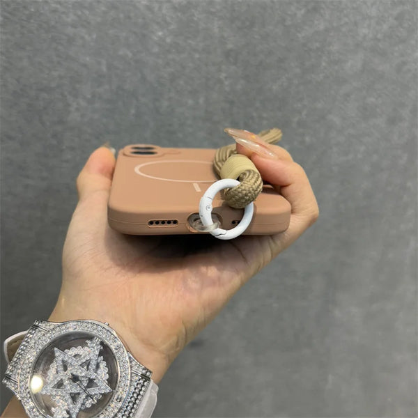 Ultra Thin Matte Case with strap for iPhone
