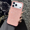 Pink rhinestone glitter bumper case for iPhone 17 Pro with glossy sparkle and slim protective edges