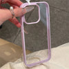 Clear Candy Color Case With Bumper Protection For iPhone