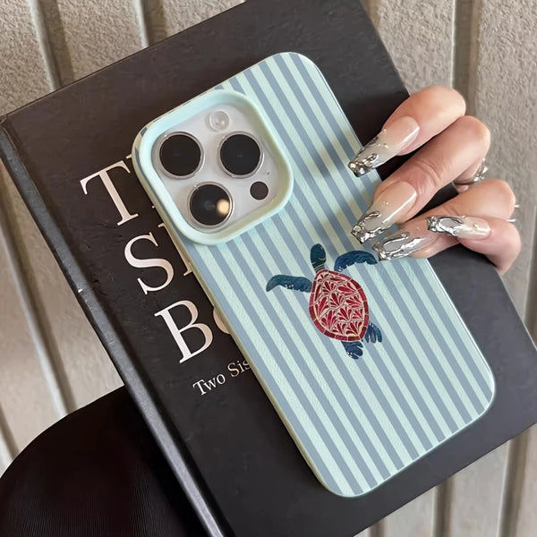 Striped Turtle Design Pattern Phone Case