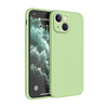 Light green silicone case for iPhone 13 Pro with raised camera area