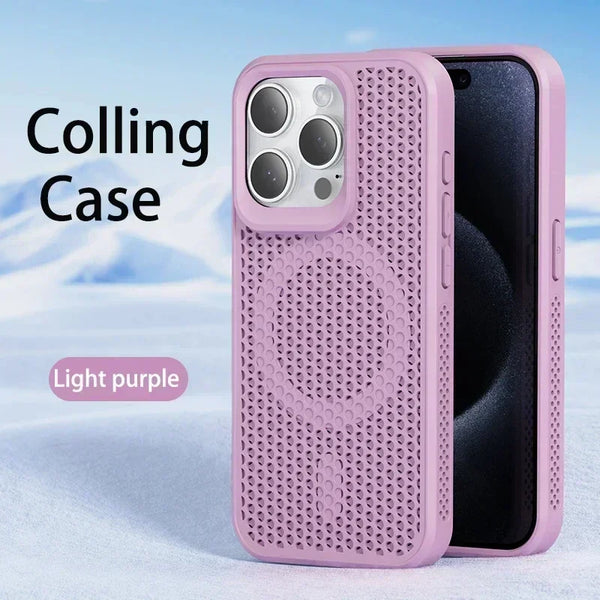 iPhone 17 Breathable Hard Back Magnetic Cover For Magsafe