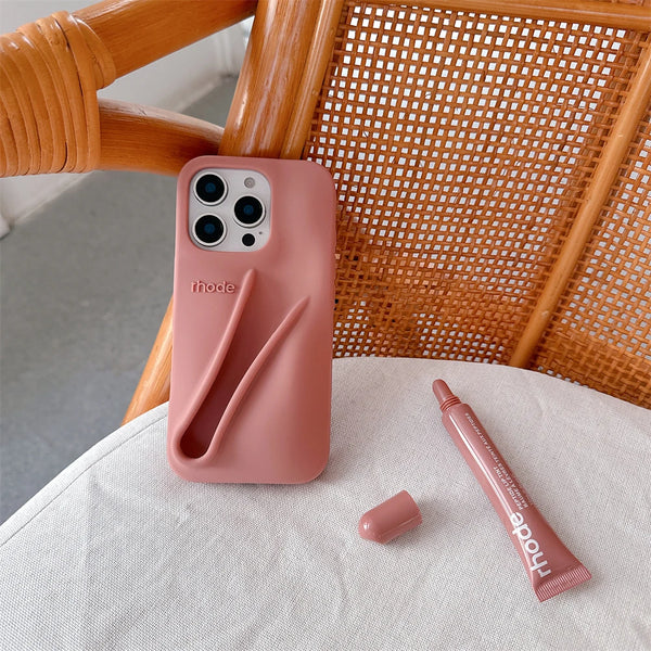 Rhode Portable Lip Gloss Holder Cover With Lipstick