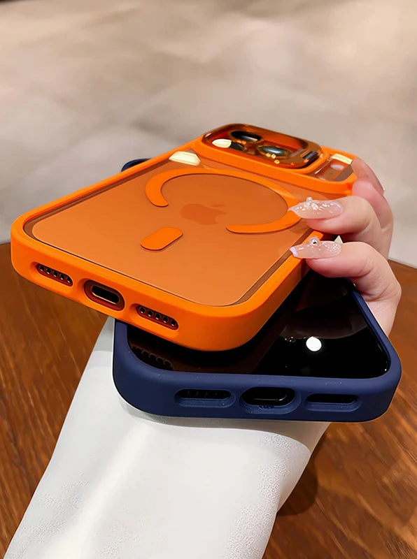 Matte Translucent MagSafe Bracket Case for iPhone