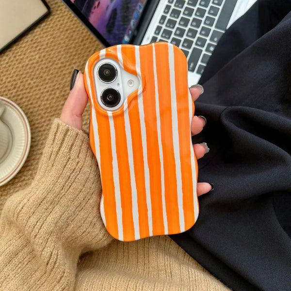 Summer Candy Stripe Case For iPhone 16 - Colorful Gloss