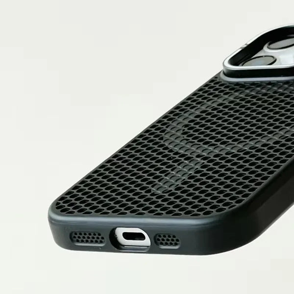 Honeycomb Grid Mesh Cooling Magsafe Phone Case Lens Bracket