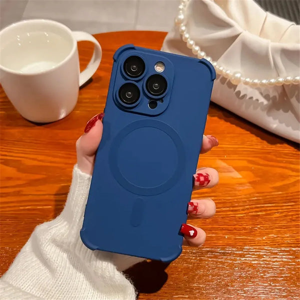 Magnetic Shockproof Silicone Bumper Phone Case