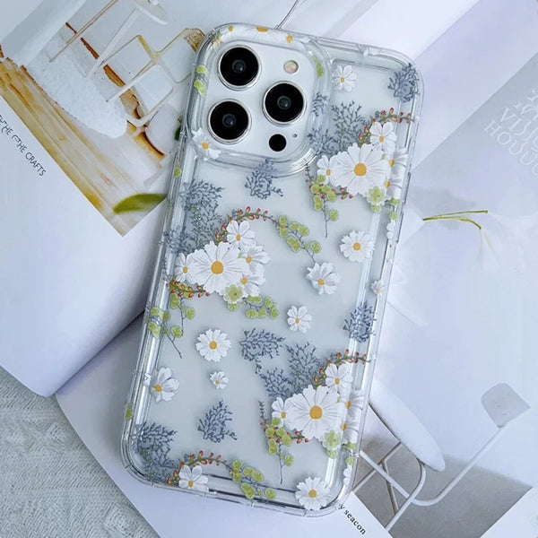 Trendy Floral Clear Case