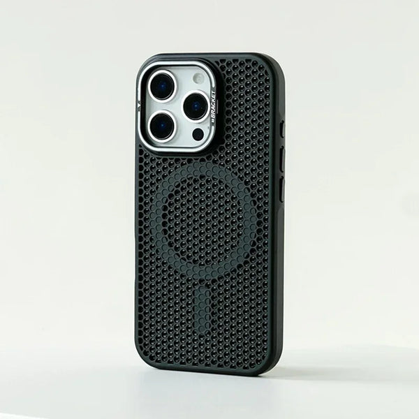 Honeycomb Grid Mesh Cooling Magsafe Phone Case Lens Bracket
