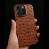 Ostrich Leather Case For iPhone 16 Pro Max | Executive Style