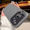 Dark grey Trendora Liquid Silicone MagSafe Case displaying MagSafe alignment circle