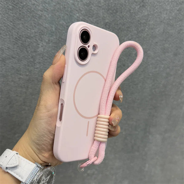 Ultra Thin Matte Case with strap for iPhone