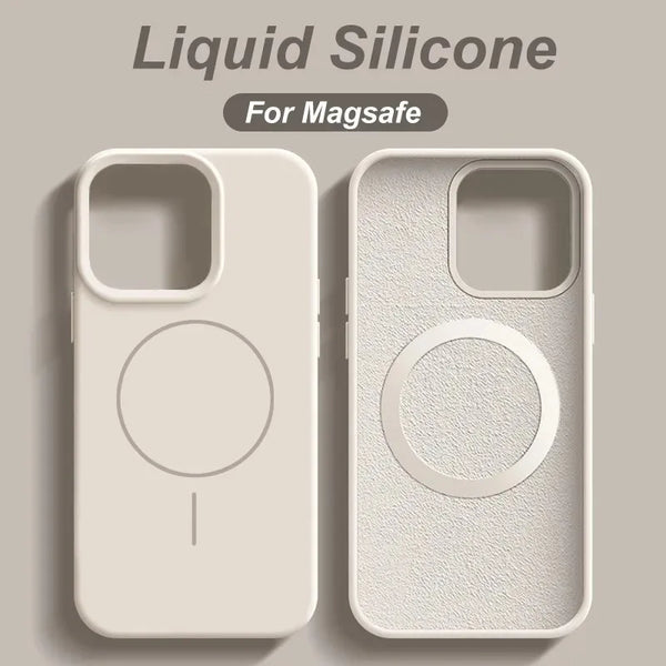 Silicone Liquid Magsafe Case For iPhones - front view
