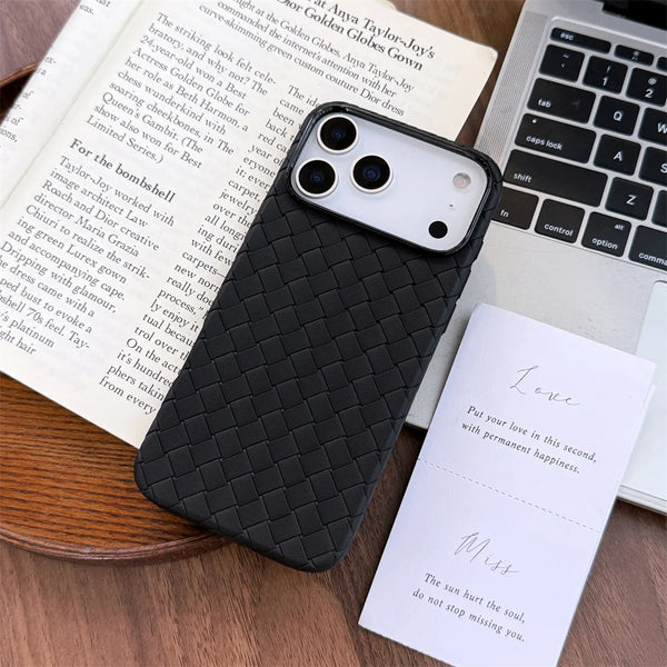 Luxury iPhone Case – Textured Braided Design