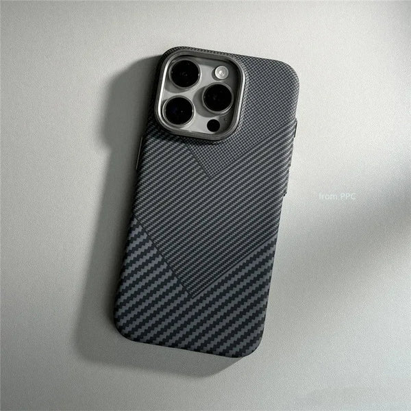 Carbon Fiber Geometric MagSafe Case