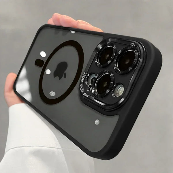 Luxury Magnetic Clear Bumper Case for iPhone 16 Pro