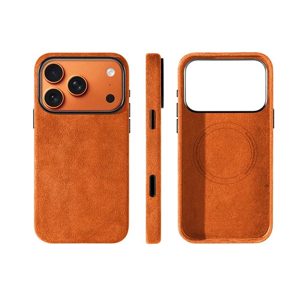 Real Alcantara Back Case With Premium Touch- iPhone 17 Pro Max