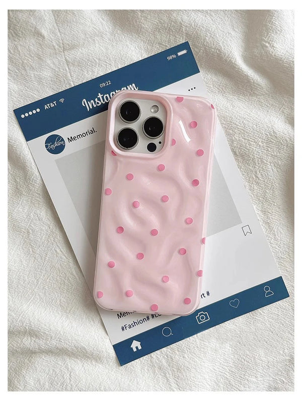Soft Wrinkled Polka Dot Case