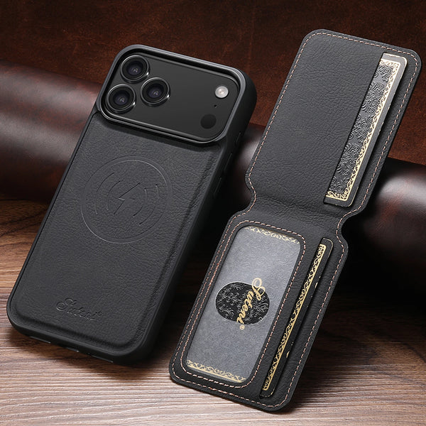 MagSafe Leather Wallet Case iPhone 17 Pro – Daily Carry