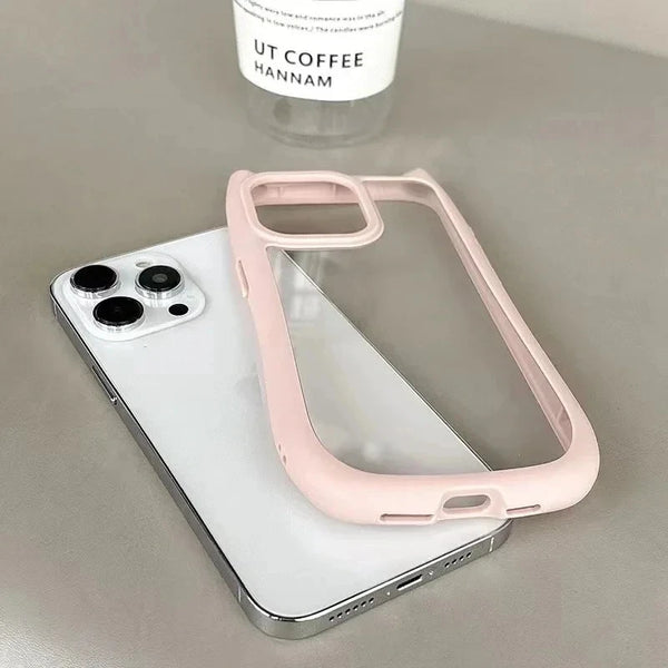 Soft Silicone Cute Cat Ear Phone Case For iPhone