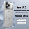 Silver iPhone 17 case with large-frame camera protector and slim hard shell