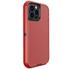 Red matte heavy duty armor iPhone case with raised camera protection
