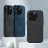 Premium Dark Grey Leather Magnetic Charging Case - lifestyle photo
