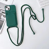 Silicone Crossbody Strap Card Holder Case for iPhone