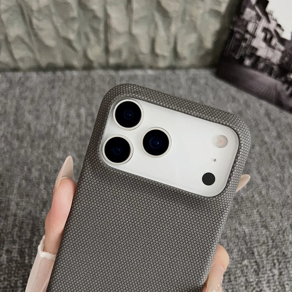 Leather Nylon iPhone Case – Shockproof & Matte - additional view