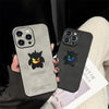 Cartoon Anime Gengar Faux Leather Laser Phone Case