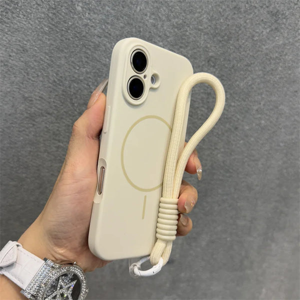 Ultra Thin Matte Case with strap for iPhone
