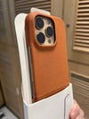 Leather Nylon iPhone Case – Shockproof & Matte - alternate angle portrait