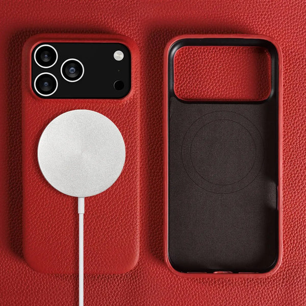 Premium Leather Case iPhone 17 Pro Max – Magnetic Protection