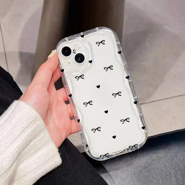 Gradient Love Heart Wavy Phone Case