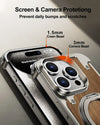 Walnut Wood MagSafe Case For iPhone 15 Pro Max - 360° Ring Stand