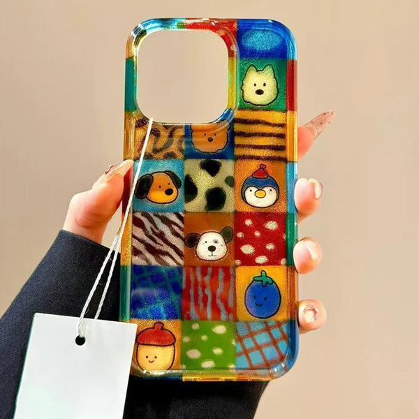 Adorable And Vibrant Plaid LeopardAnimal Phone Case