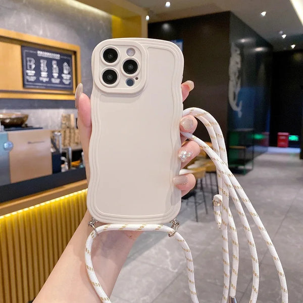 Wave Silicone Case with Crossbody Strap