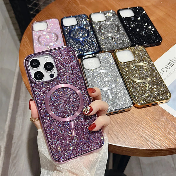 Luxury Bling Glitter MagSafe Case For 14 Pro Max | Main Character Energy