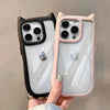 Soft Silicone Cute Cat Ear Phone Case For iPhone