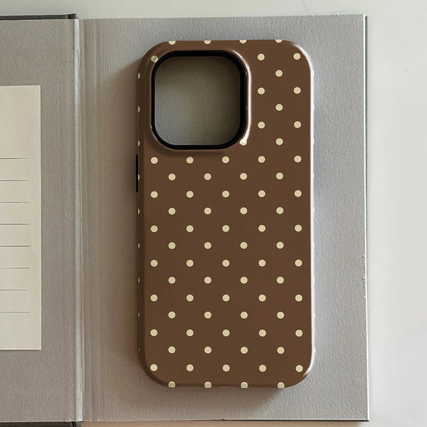 Brown Red Polka Dot Elegant Phone Case