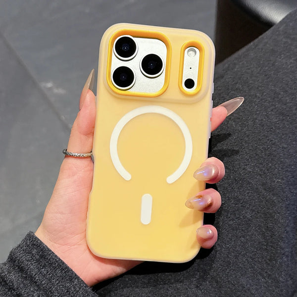 Yellow Candy Color 2-in-1 MagSafe Case protective iPhone case for iPhone 12 to iPhone 14 Plus