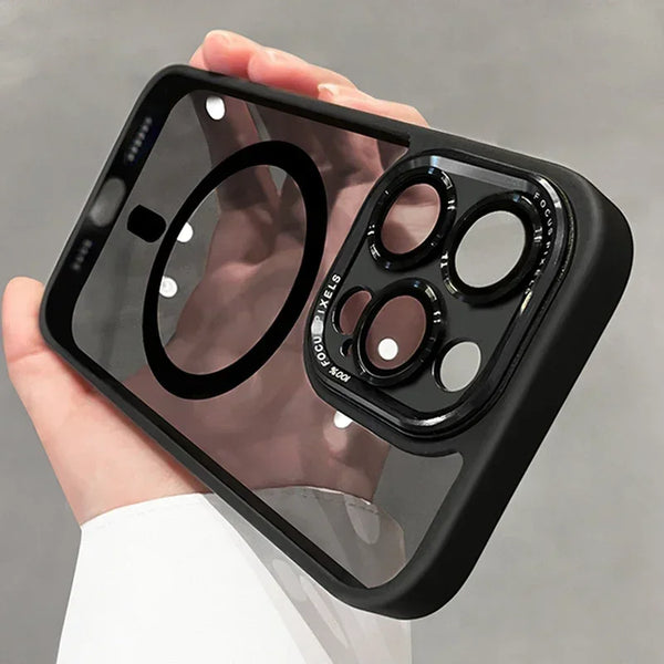 Luxury Magnetic Clear Bumper Case for iPhone 16 Pro