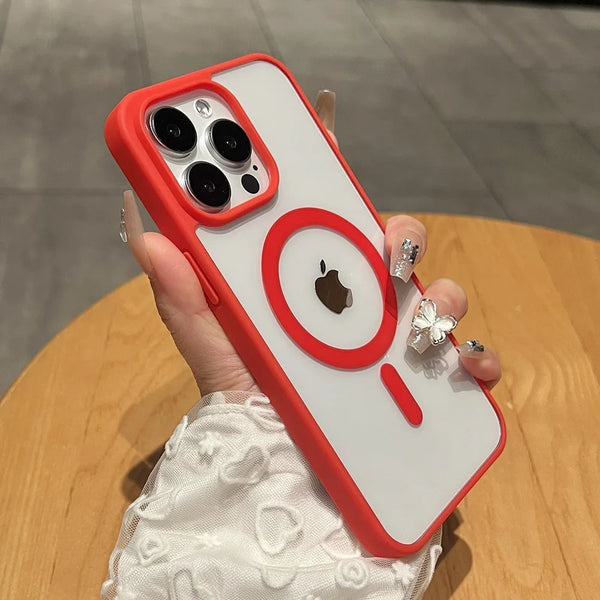 Matte Natural Titanium magnetic charging case