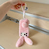 3D Cute Rabbit Ears Plush Phone Case With Lanyard