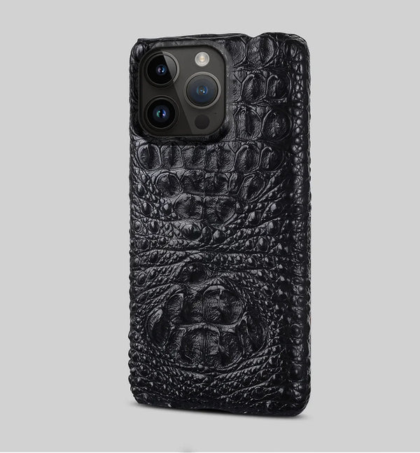 Crocodile Leather iPhone Case – Premium Quality - additional view portrait