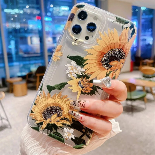 Trendy Floral Clear Case