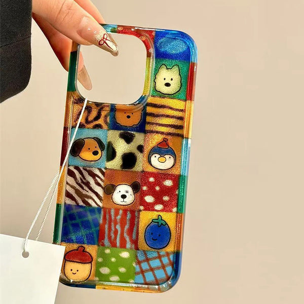 Adorable And Vibrant Plaid LeopardAnimal Phone Case